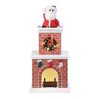 18" LED Animated Santa No.2 in Chimney