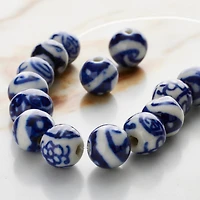 Sapphire Mix Ceramic Round Beads, 8mm by Bead Landing™