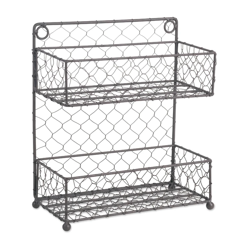 DII® 11" Wide 2 Row Chicken Wire Spice Rack