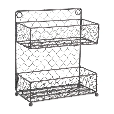 DII® 11" Wide 2 Row Chicken Wire Spice Rack