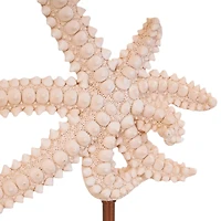 12" Pink Starfish Sculpture with Copper Stand