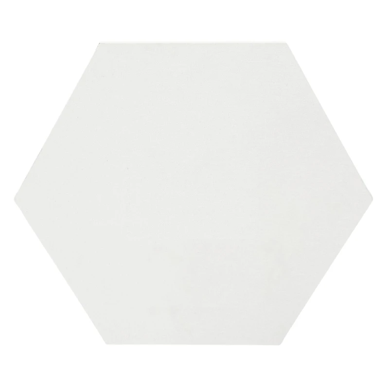 12" x 12" White Hexagon Cotton Duck Canvas by Craft Smart™