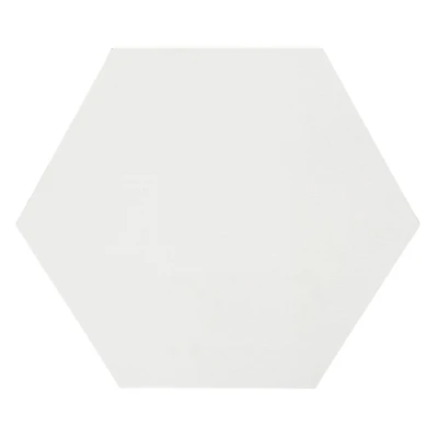 12" x 12" White Hexagon Cotton Duck Canvas by Craft Smart™