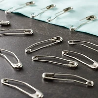 12 Packs: 40 ct. (480 total) 1.5" Curved Safety Pins by Loops & Threads™