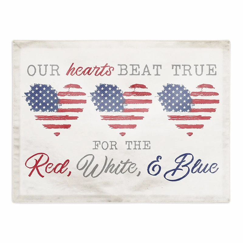 Our Hearts Beat True Cotton Twill Placemat