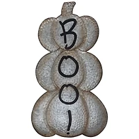 28' Silver & Brown Metal Pumpkin Halloween Decoration