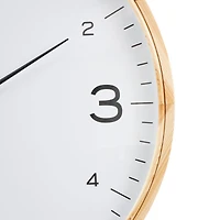 36" Light Brown Framed Wall Clock