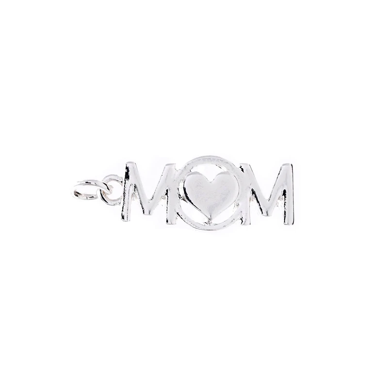 Charmalong™ Silver Plated Mom Charm by Bead Landing™