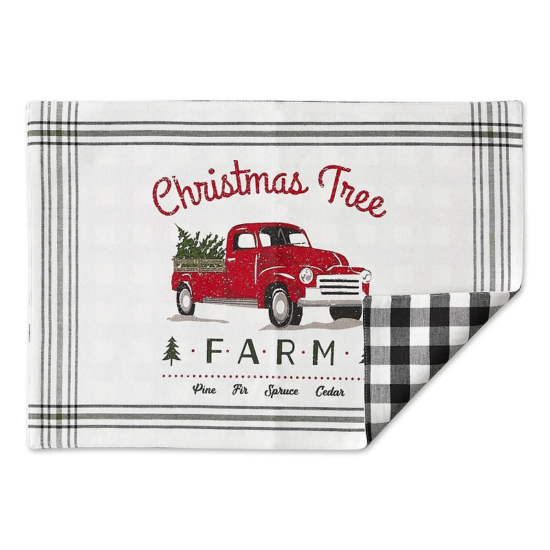 DII® Tree Farm Truck Printed Placemats, 6ct.