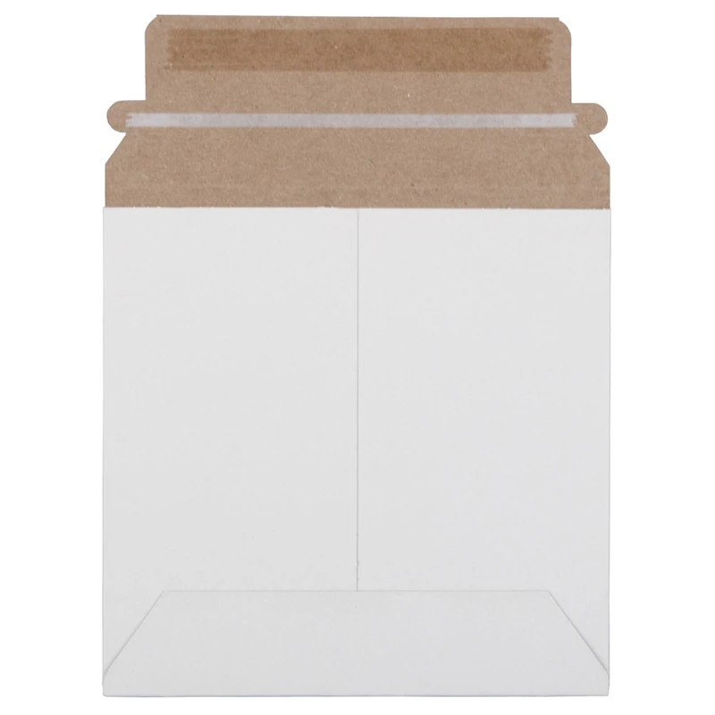 JAM Paper 6" x 6" White Flat Photo Mailer Peel & Seal Closure Envelopes, 6ct.
