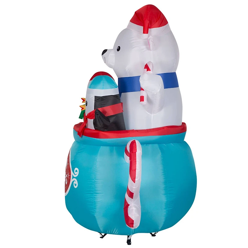 6.5ft. Airblown® Inflatable Christmas Hot Cocoa Mug Scene