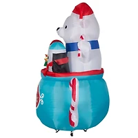 6.5ft. Airblown® Inflatable Christmas Hot Cocoa Mug Scene