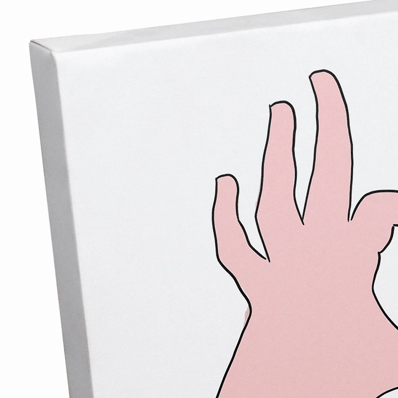 Love Heart Hands Canvas Wall Art