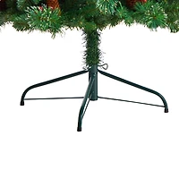 6ft. Pre-Lit Flat Back Montreal Mountain Pine Artificial Christmas Tree, White LED Lights