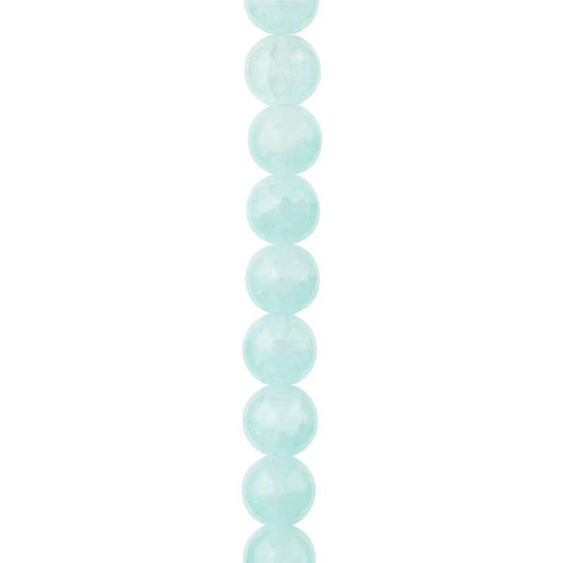 12 Pack: Aqua Glass Round Beads, 10mm by Bead Landing™