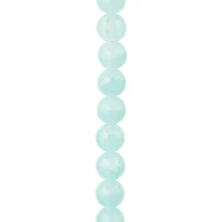 12 Pack: Aqua Glass Round Beads, 10mm by Bead Landing™