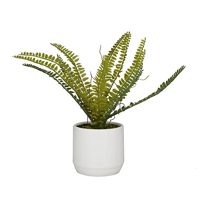 The Novogratz Green Ceramic Contemporary Artificial Foliage, 12" x 15" x 10"