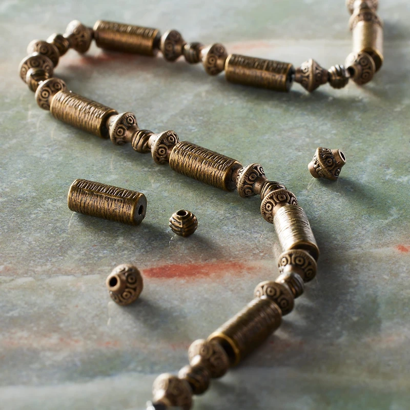Oxidized Brass Metal Mixed Beads by Bead Landing™