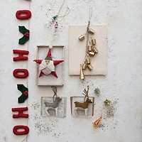Hello Honey® 6ft. Handmade Wool Felt "HO HO HO" with Holly Leaves & Berries Garland