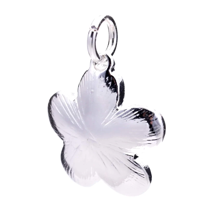 Silver Plated Pink Flower Charm by Bead Landing™