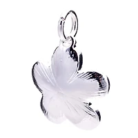 Silver Plated Pink Flower Charm by Bead Landing™