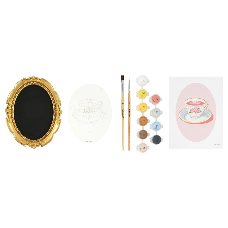 Teacup Paint-by-Number Framed Mini Kit by Artist's Loft®