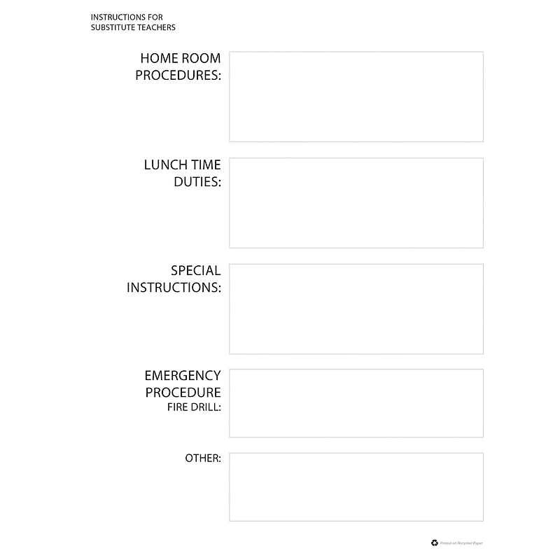 Blue Lesson Planner Book