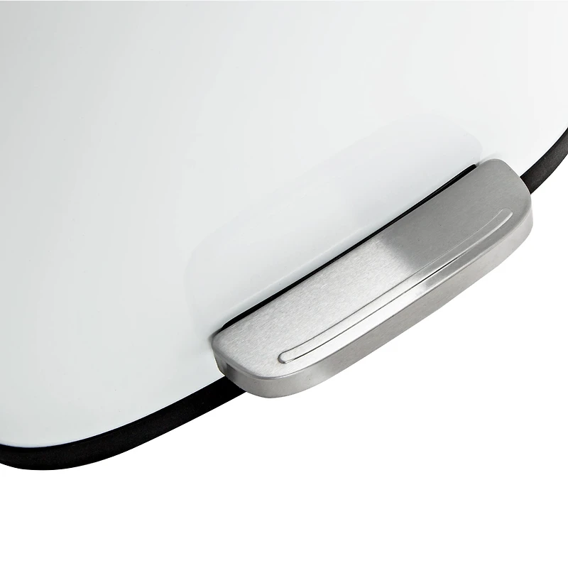 30L & 5L White Rectangular Trash Can Set