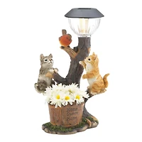 14" Climbing Cats Solar Light