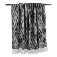 DII® Black Arrowhead Woven Throw
