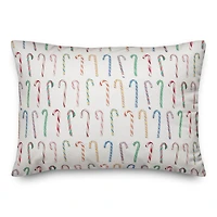 Candy Cane Pattern 14x20 Throw Pillow