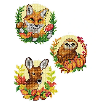 Crafting Spark Forest Animals Counted Cross Stitch Kit