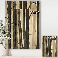 Designart - Forest Silhouette II - Modern Farmhouse Print on Natural Pine Wood