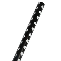 JAM Paper Wrapping Paper with White Polka Dots
