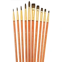 Royal & Langnickel® Sable 10 Piece Brush Set, Shaders & Rounds