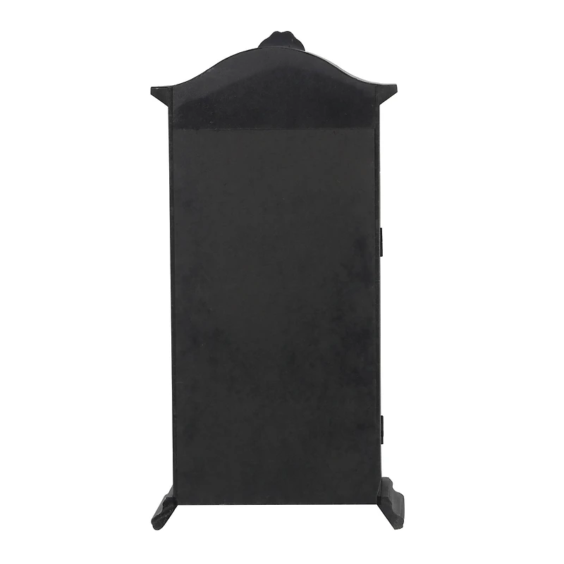 21" Black Brocade Skull Cabinet Shelf Tabletop Décor by Ashland®