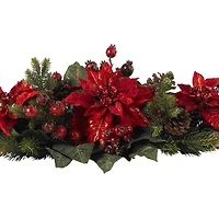 3ft. Red Poinsettia & Berry Centerpiece