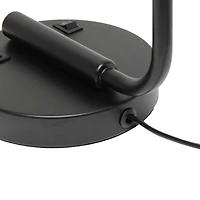 Lalia Home Iron Desk Lamp with USB Port and Glass Shade