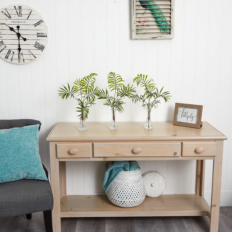 19" Mini Palm in Vase, 3ct.