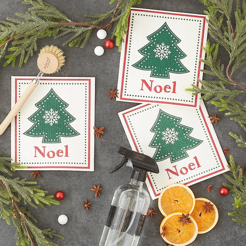 DII® Noel Tree Swedish Dishcloth Set, 3ct.