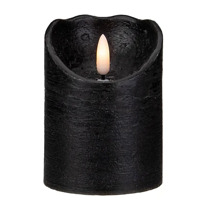 4" LED Black Flameless Halloween Décor Candle