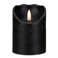 4" LED Black Flameless Halloween Décor Candle
