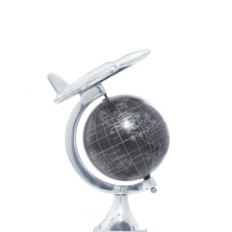 12" Silver Aluminum Glam Globe