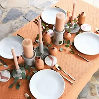 Hello Honey® Stoneware Taper Candle Holders Set, 3ct.