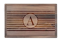 Stripe Monogram Walnut Cutting Board