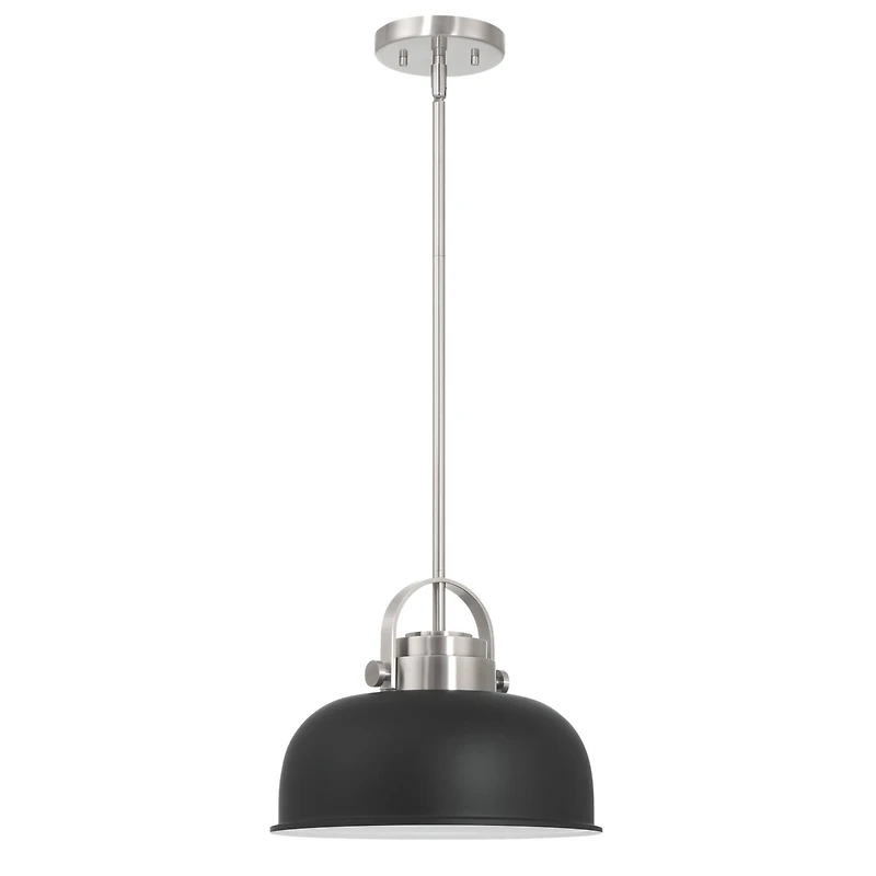 Hello Honey® Arte Black & Nickel Industrial Metal 2-Tone Ceiling Light