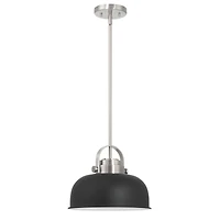 Hello Honey® Arte Black & Nickel Industrial Metal 2-Tone Ceiling Light