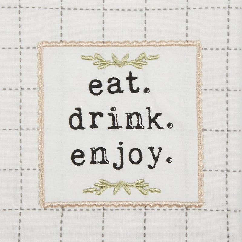 Gray Farm To Table Embellished Dishtowel (Set of 4)
