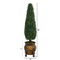 5ft. Boxwood Topiary in Decorative Planter