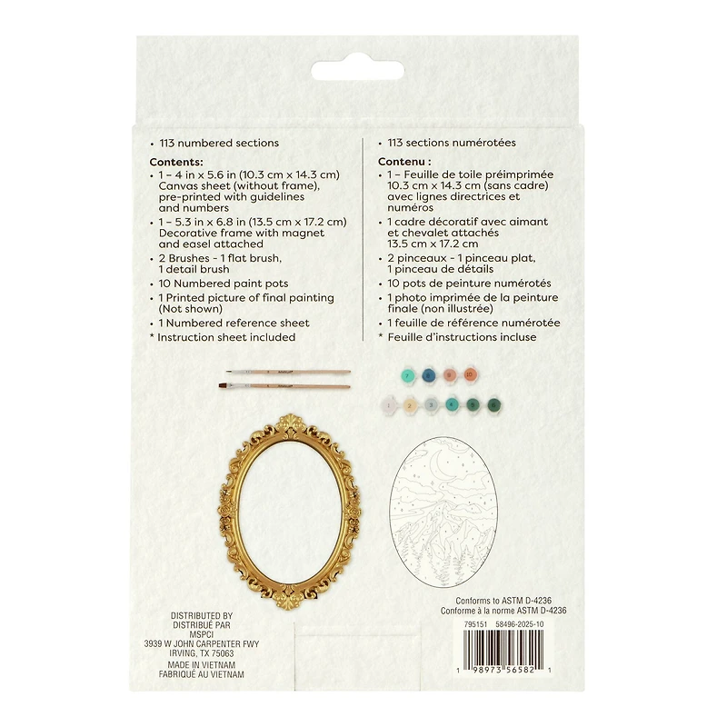 Moonlight Mountain Paint-by-Number Framed Mini Kit by Artist's Loft®